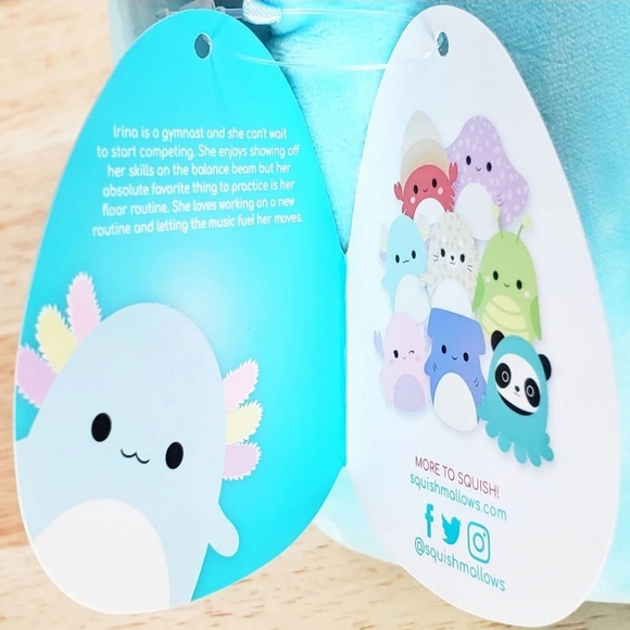 Squishmallow Irina the Blue Axolotl 8" UltraSoft Stuffed Sealife Plush NWT - Picture 11 of 12